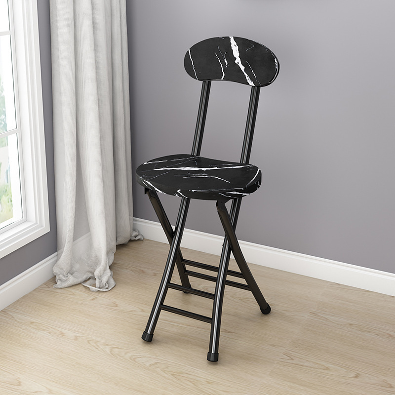 Silla plegable silla de comedor casera silla de descanso de ocio silla de respaldo de dormitorio taburete silla portátil para adultos