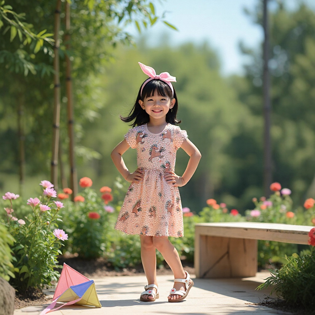 Cross-Border Supply European and American Style Girls' Dresses Short-Sleeved Princess Dresses Unicorn European and American Children's Dresses