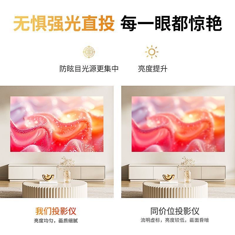 Проектор Jinzheng PTZ T2, ультра-четкий с HDMI, портативный домашний кинотеатр (1,1 кг)