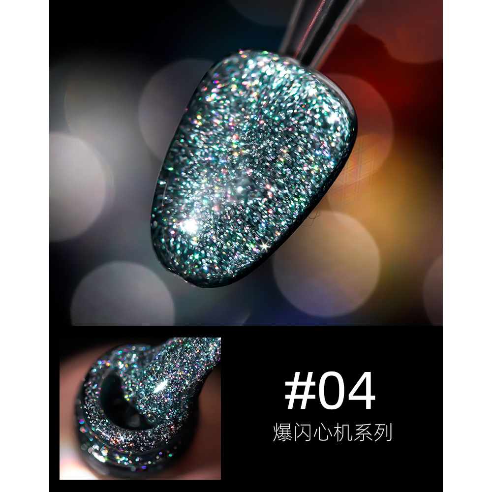 18 ml blaser blanding Gel de esmalte de uñas de diamantes rotos dinámicos Gel de esmalte de uñas polvo brillante mágico terapia de luz se refiere a la tienda de uñas al por mayor