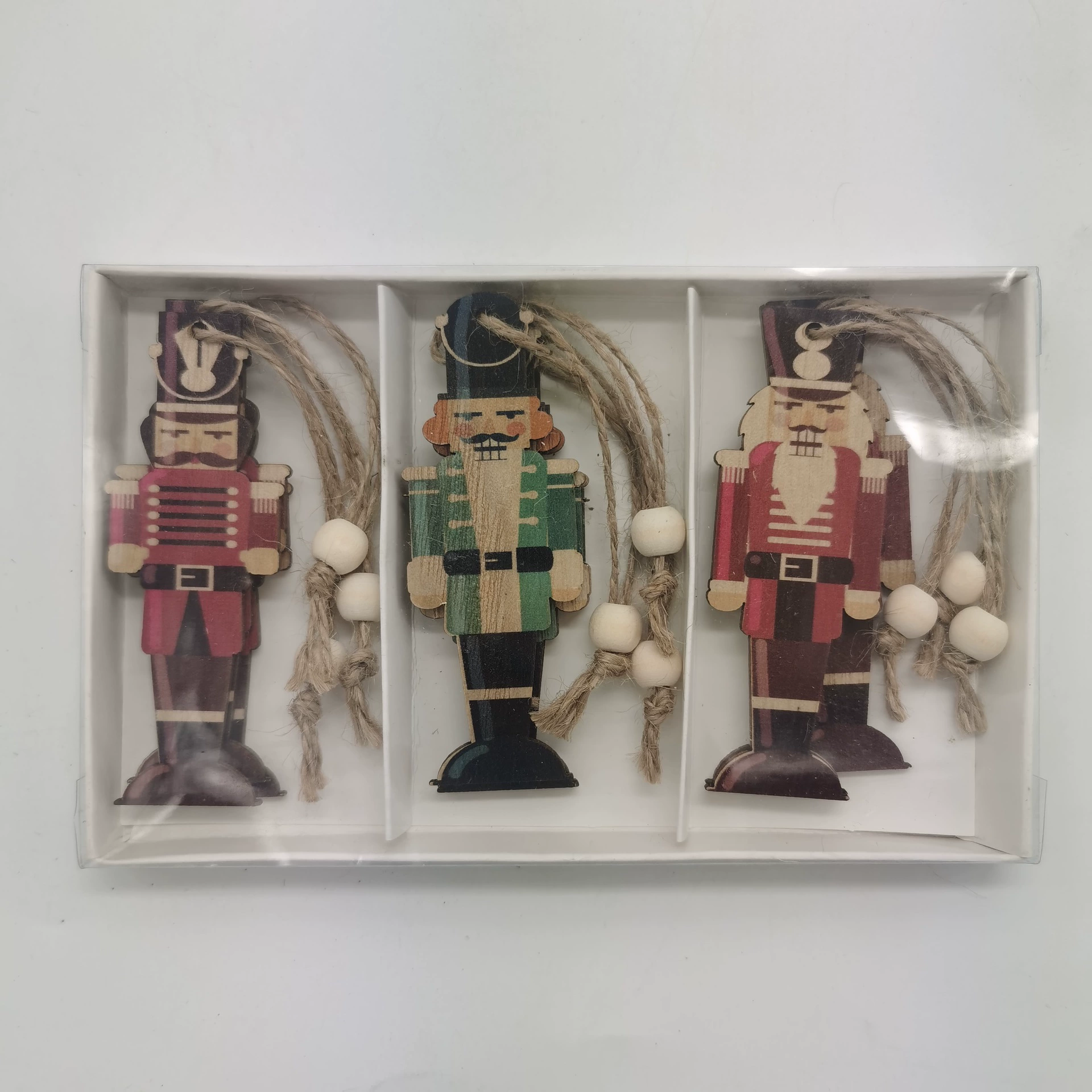 Рождественские украшения Креативная печать милый орех солдат деревянный маленький кулон цветная печать Аксессуары для рождественской елки