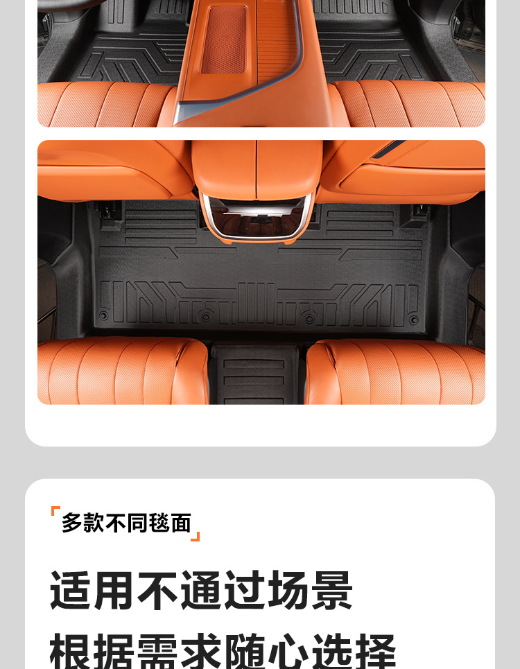 Suitable for the 23-26 models of the WEY Blue Mountain, full coverage floor mats for the front two rows, decorative modification TPE car floor mat accessories