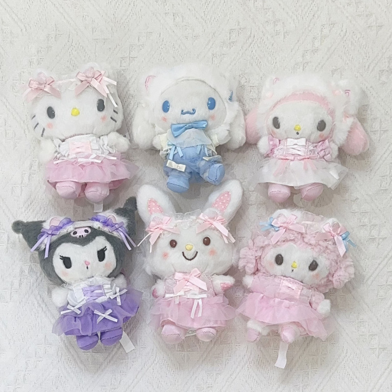 白猫バレエスーツ子羊クロミメロディーktぬいぐるみペンダント京都バレエ風ガールハート人形|undefined