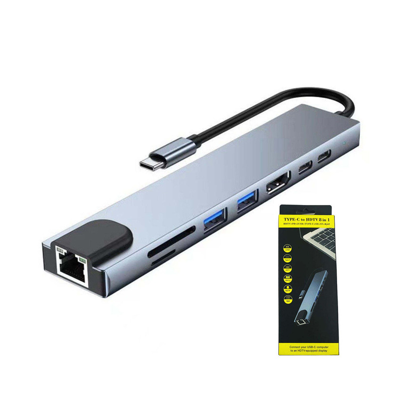 現物クロスボーダーusb cハブエクステンダー5-1macbook携帯電話type c拡張ドックハブpd付き|undefined