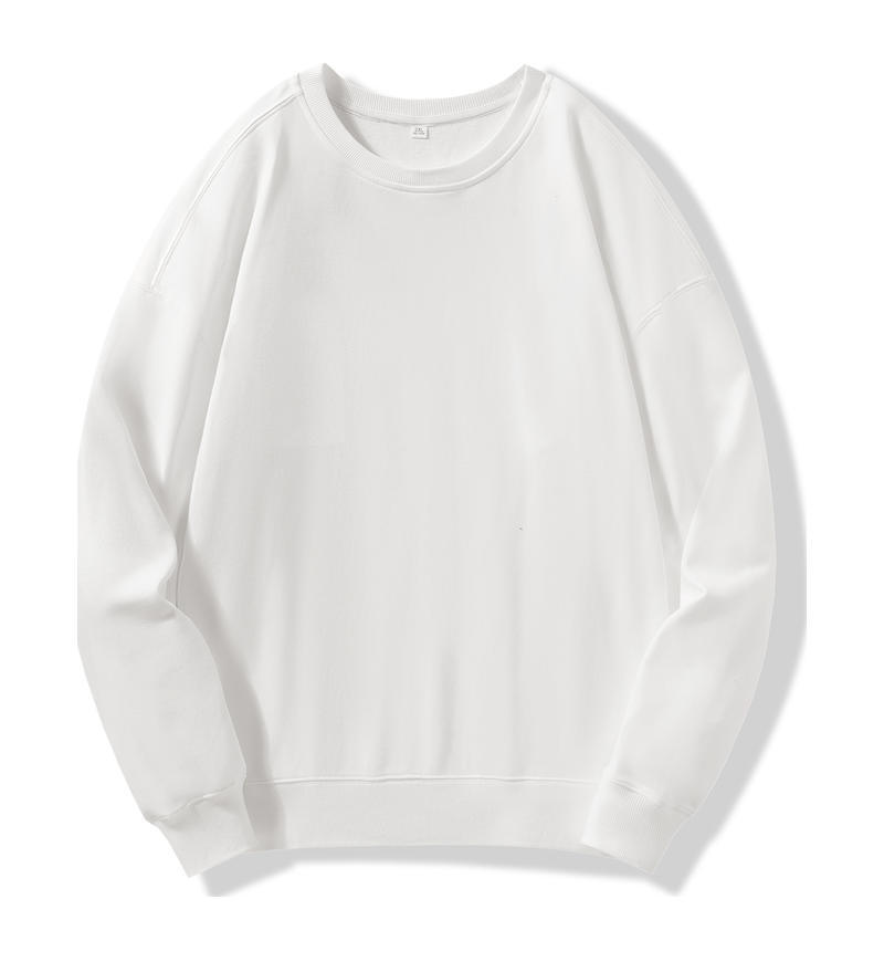Camiseta de cuello redondo de algodón personalizada impresión LOGO manga larga pesada oversize suelta impresión de camisa cultural de tendencia nacional