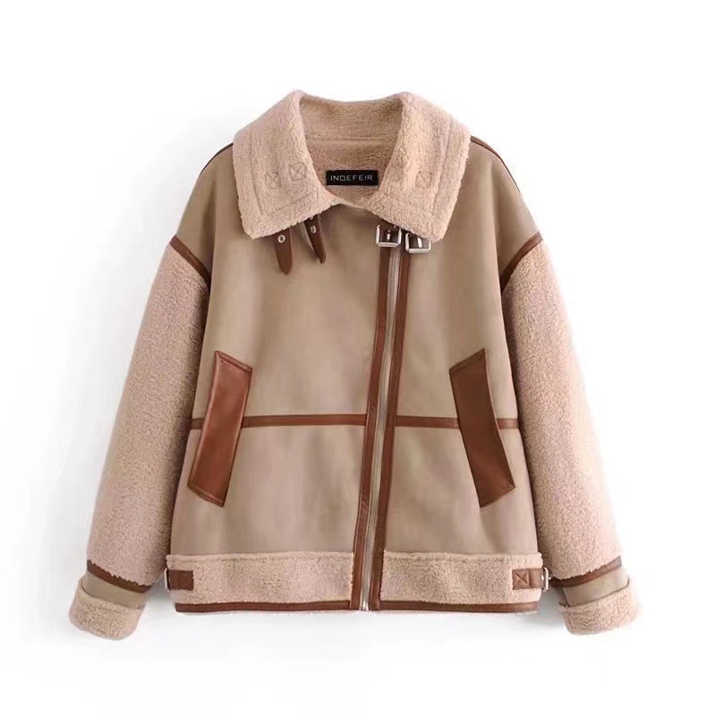 Women's Faux Fur Coat Temperament Motorcycle Style Jacket Spring_voghion.com