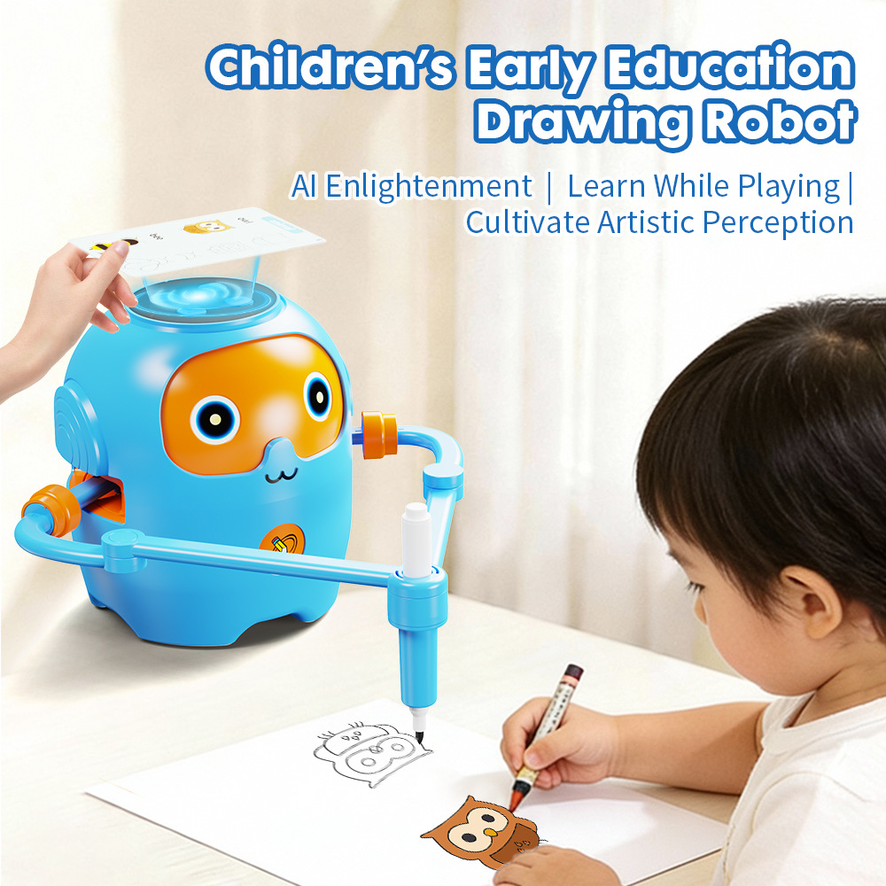 Juguetes infantiles de 3 - 6 años Amazon rompecabezas iluminación robot de pintura material ecológico inteligente máquina de educación temprana