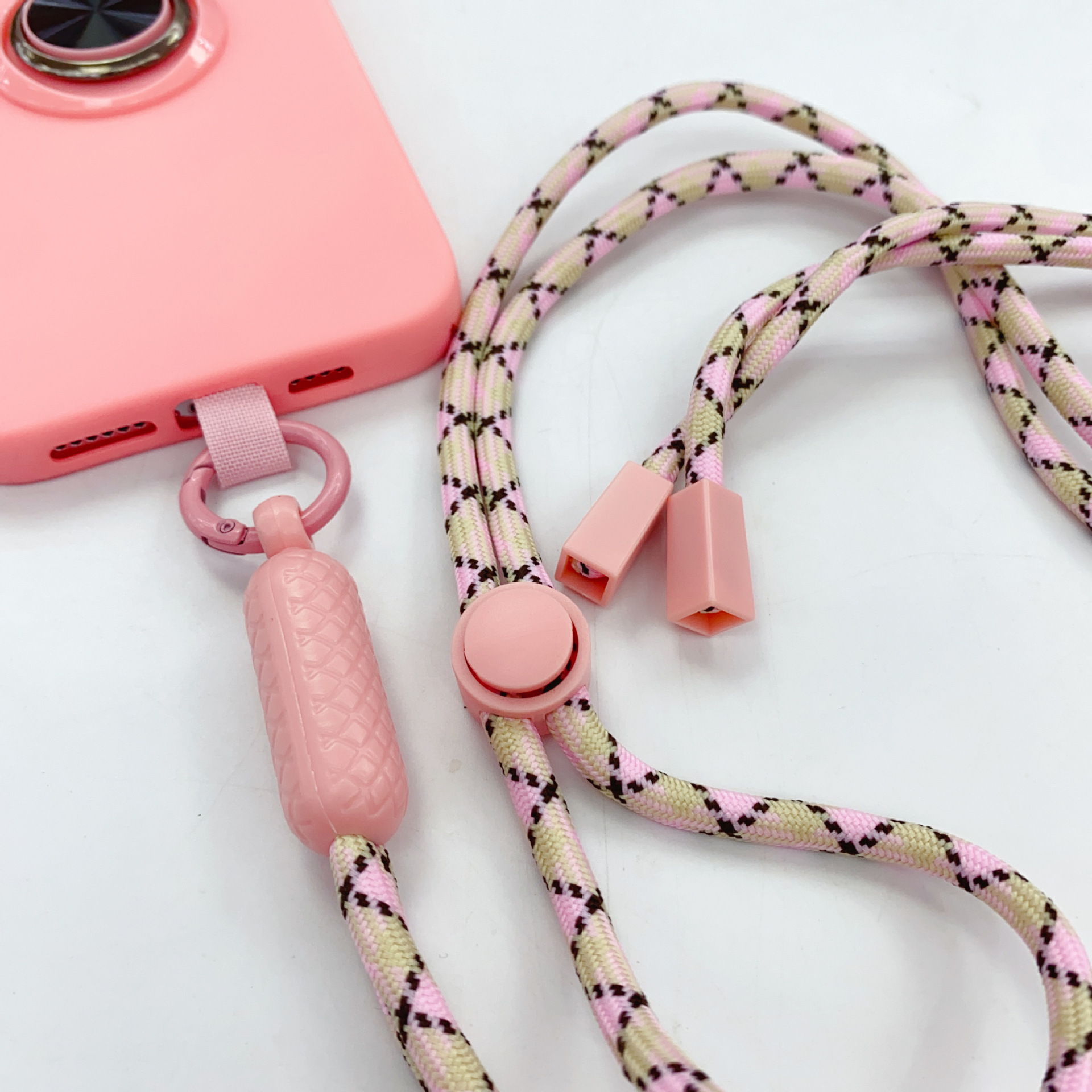 Ajustable Nuevo Aplicable a la correa de nylon trenzada, nuevo tipo de correa de teléfono móvil, correa de correa universal ajustable.