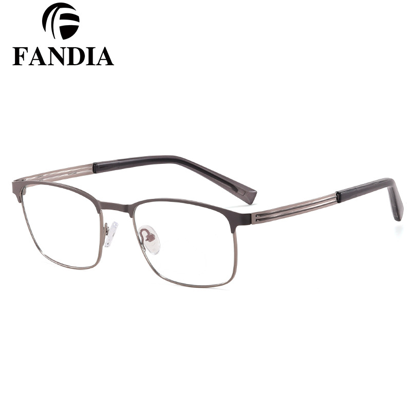 91368 personalidad de gafas delgadas y ligeras gafas de metal gafas anti-luz azul gafas para hombres con gafas de miopía