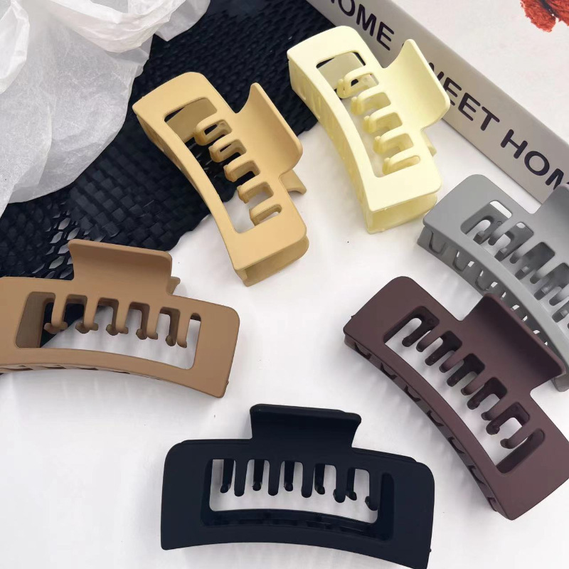 Meilade curry multi-diente cuadrado abrazadera de agarre esmerilado cabello grande cabello de mujer cabello de tiburón abrazadera para el cabello