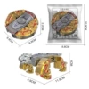 Transformer, dinosaur for finger, spinning top, gold and silver