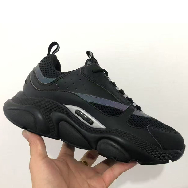 European Men's Shoes Spring and Autumn New Breathable Mesh Thick-Soled Casual Versatile Genuine Leather Comfortable Lightweight Running Sports Shoes