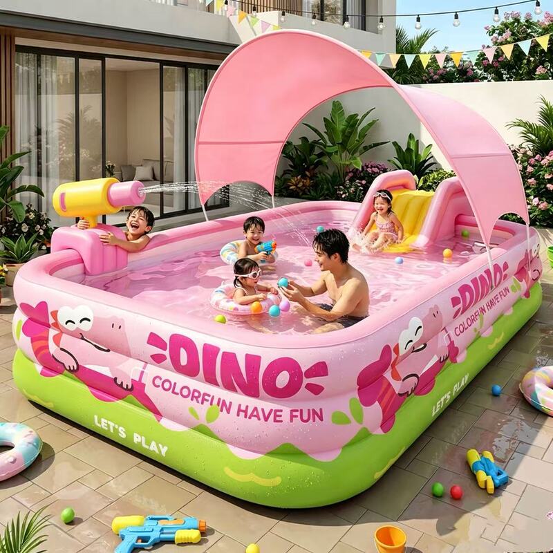 New summer model children's inflatable swimming pool, foldable, thickened and enlarged, adult swimming tub, outdoor kids' play pool
