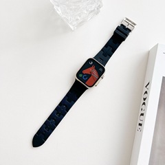適用於蘋果手錶56789代H紋愛馬士硅膠錶帶 apple watch 運動腕帶