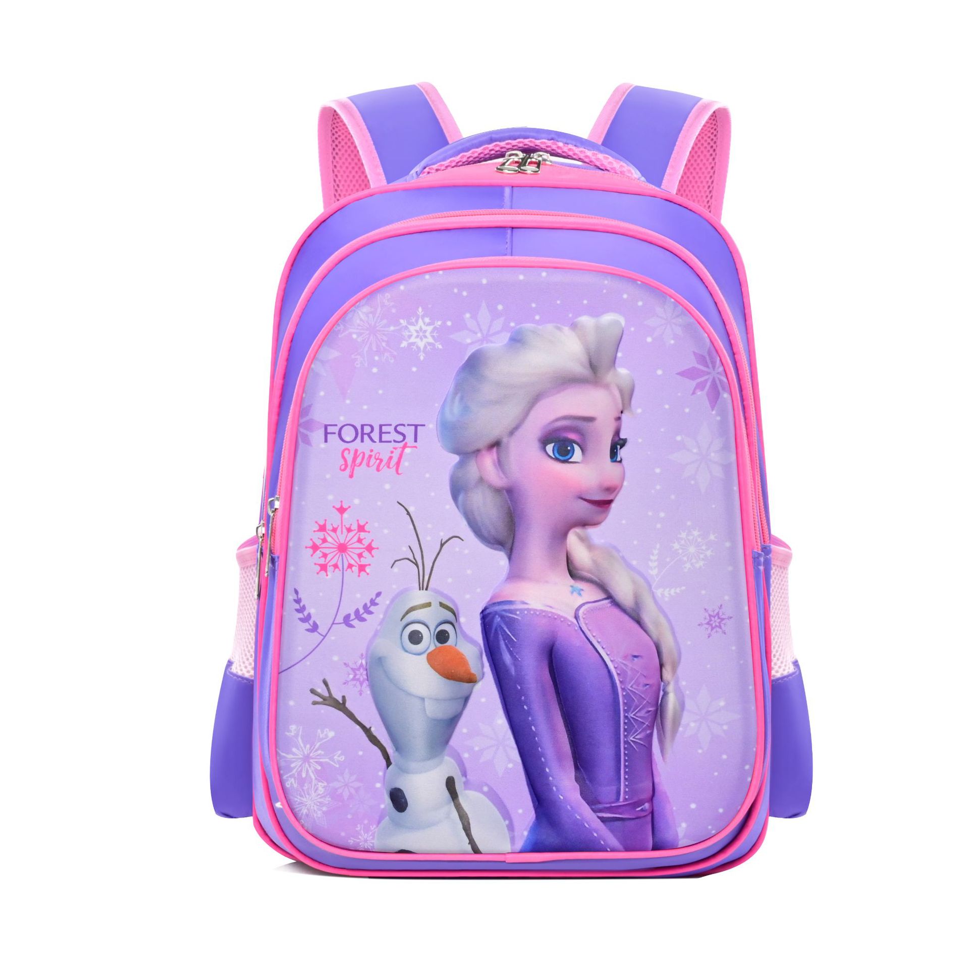 Nueva mochila escolar 3D de 16 pulgadas de gran capacidad, material de nailon, para niños y niñas de 1.º a 6.º grado.