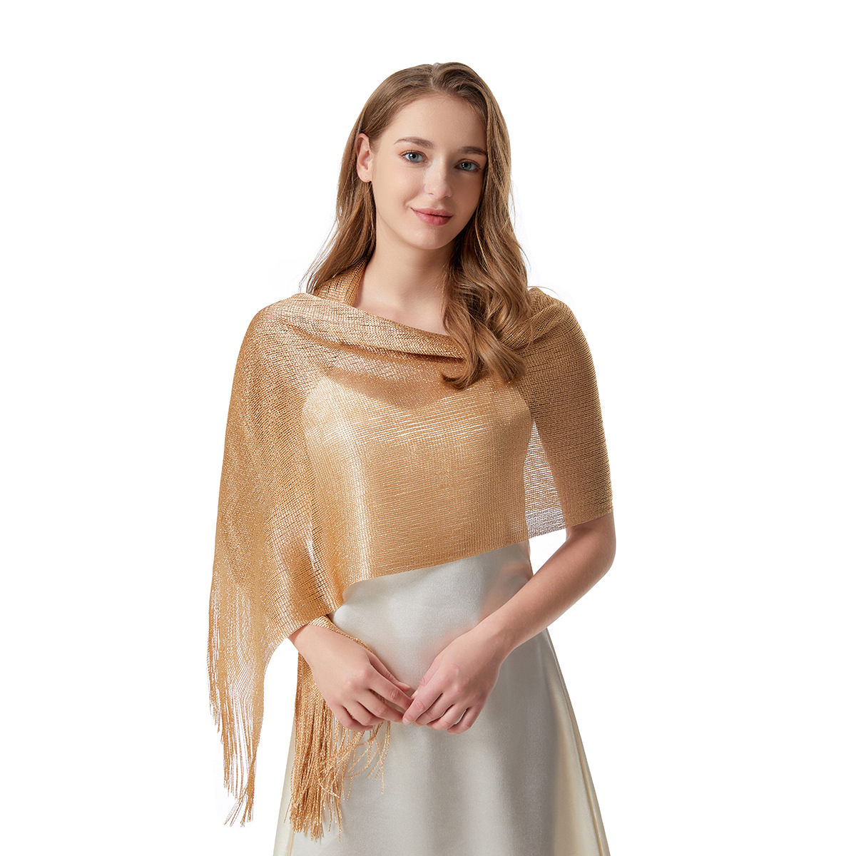 Women's Fashion Solid Color Polyester Tassel Shawls display picture 5