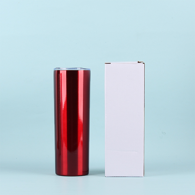 20oz taza de vacío portátil taza recta adelgazante taza de acero inoxidable taza recta taza de coche 600ml