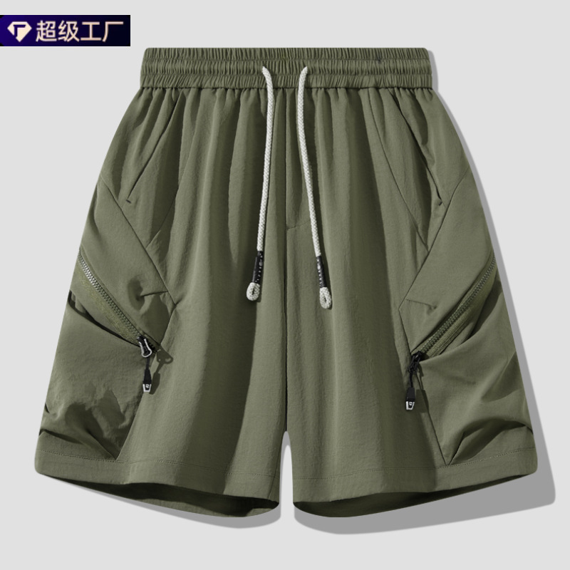 2026 Summer New Men's American-Style Multi-Pocket Shorts, Loose Workwear Quick-Dry Shorts for Summer Wear
