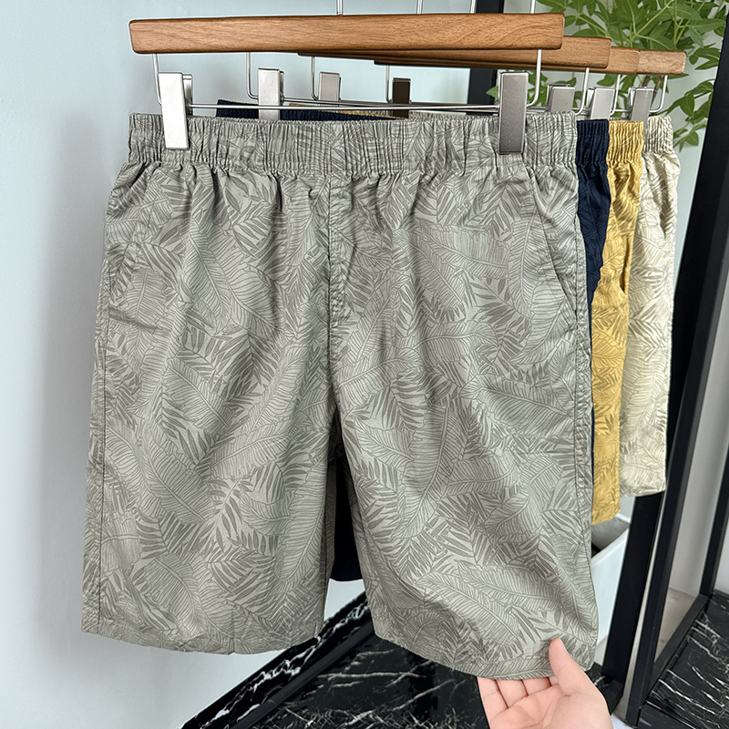 Men's Quick Drying Casual Printed Summer Shorts 100% Long Staple Cotton Thin Summer 2026 New Style_voghion.com