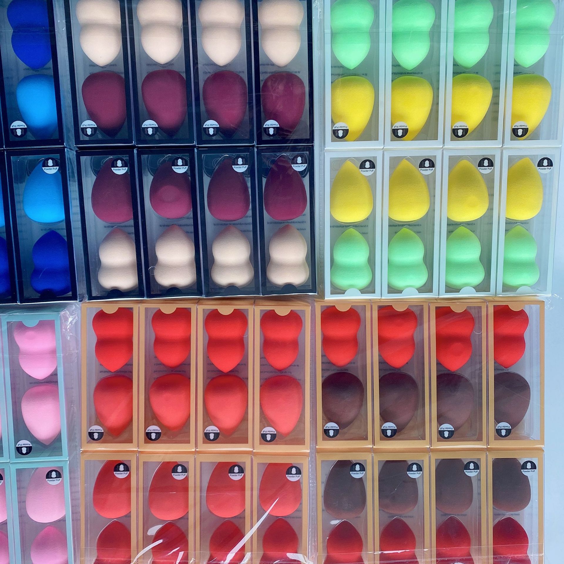 厂家现货水滴美妆蛋葫芦斜切粉扑套装盒超软彩妆蛋 粉扑彩妆化妆