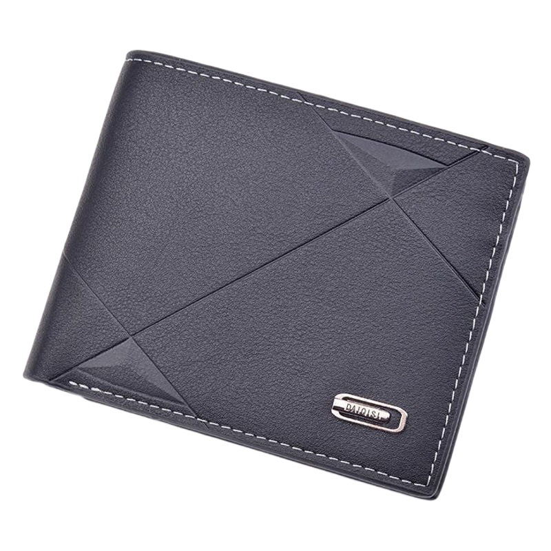New Men's Wallet Men's Short Multi-Card Stylish Casual Wallet Men's Youth Thin Three-fold Cross Soft Wallet