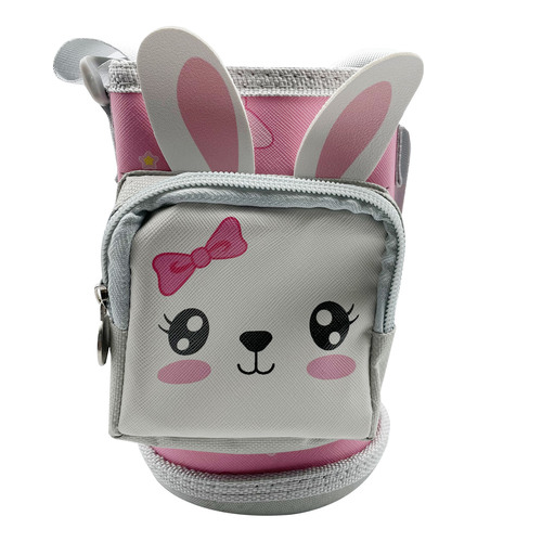Children's thermos cup cover coin purse school bag crossbody water cup accessories cup cover with pocket printed embroidery cup cover