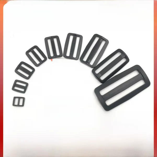 Plastic Buckle, Plastic Adjustment Buckle, Luggage Accessories, Three-Position Buckle, Black Small Plastic D-Ring Buckle