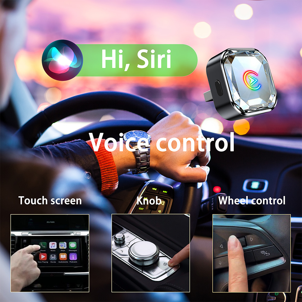 2026 Upgraded Version of Wireless Carplay Box and Android Auto Two-In-One Car Connectivity Screen Mirroring Adapter
