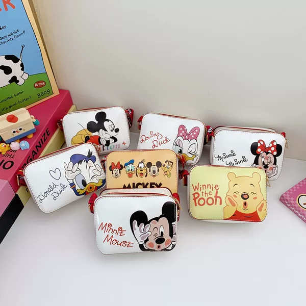 Children's Outing Coin Purse New Mini Square Bag Fashionable Fresh and Sweet Cartoon Boys and Girls Shoulder Crossbody Bag