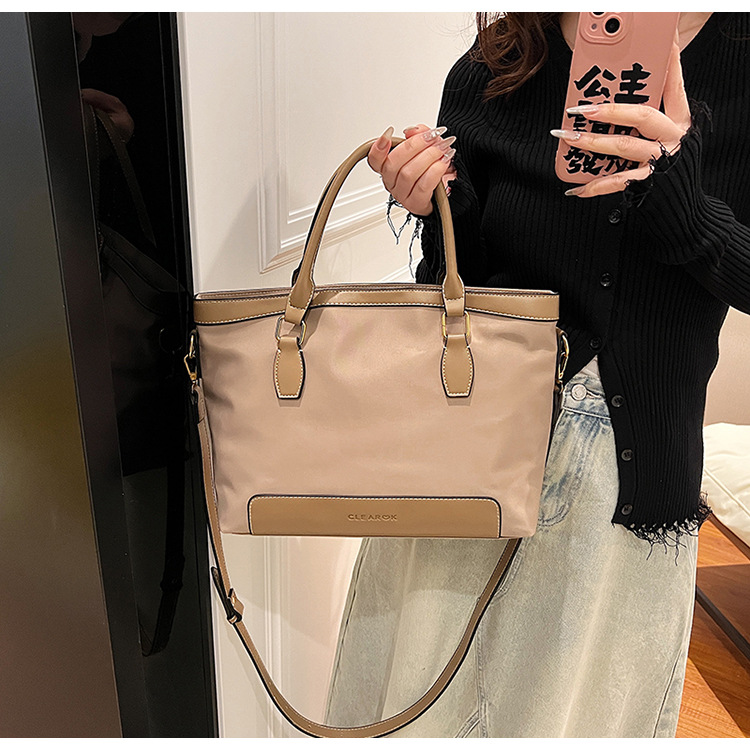 2024 transfronterizo nuevo nylon bolso de mano casual gran capacidad de color retro viaje mochila de hombro