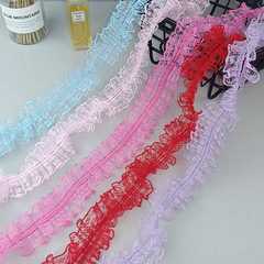 4.5CM No-Elastic Lace Edge with Double Thread Pleated Lace for Fresh and Cute Doll Clothes Edge 133-2