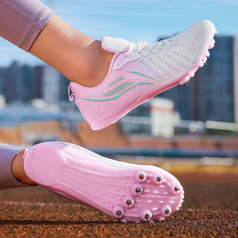 Zapatos de atletismo transfronterizos, zapatos de entrenamiento de salto de distancia, zapatos de carrera, zapatos de atletismo profesional para hombres y mujeres
