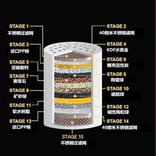 跨境15-20层级过滤器套装沐浴器净水器前置花洒过滤器除余氯滤芯