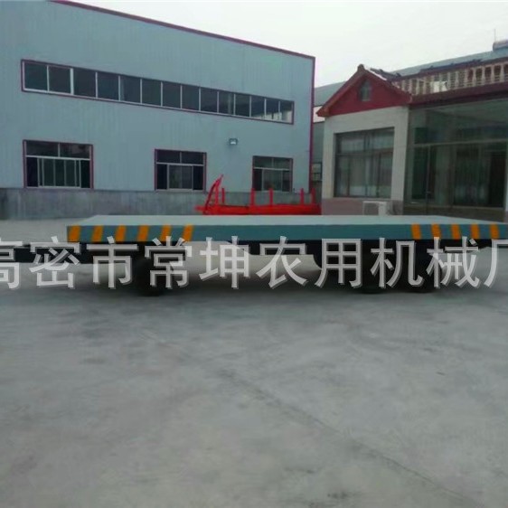 100吨重型平板拖车   实心胎拖车厂家  叉车牵引平板车