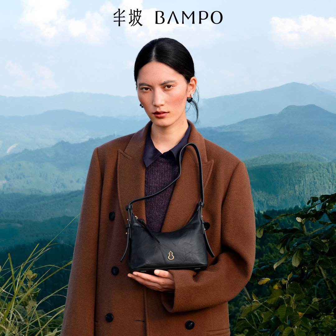 BAMPO Jinyuan HOBO Bag - Top Grain Cowhide Underarm Bag, New Texture Shoulder & Crossbody Bag - Thumbnail 4