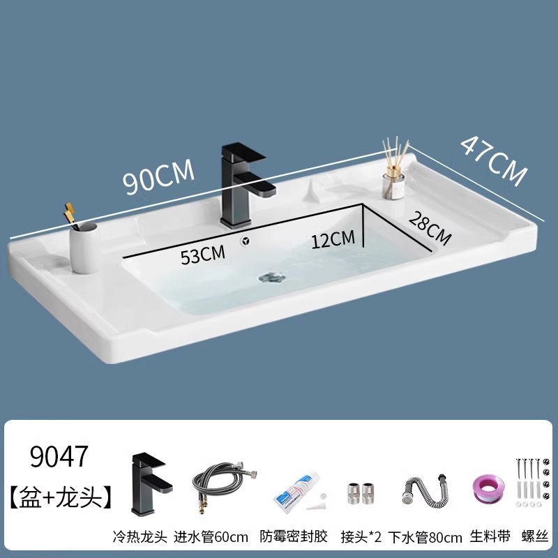 lavabo semi-incrustado cerámica en una sola bañera gabinete de baño comercio exterior lavabo lavabo lavabo lavabo