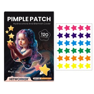 Foreign Trade Acne Patch Full English Concealer Acne Patch Colorful Star Acne Patch Cross-Border Spot Wholesale