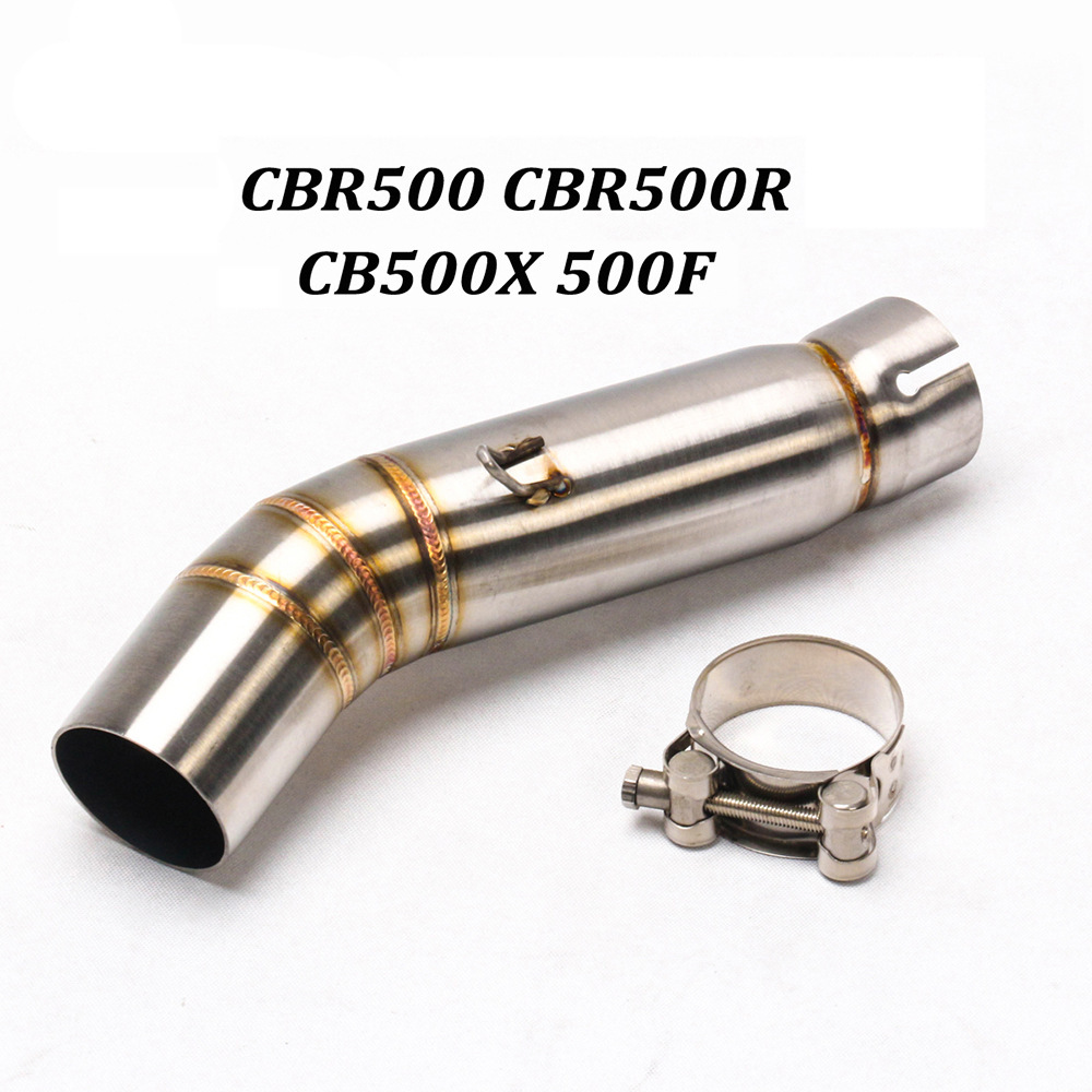 Motorcycle modified exhaust middle section tail throat tail section exhaust stainless steel suitable for CBR500 CB500X CB500F