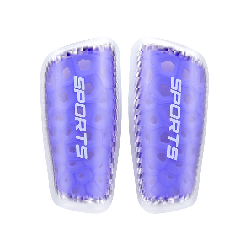 Transfronterizo TEMU protector de piernas, equipo de protector de fútbol, hueco transparente, placa de protector de artículos deportivos de fútbol infantil para adultos