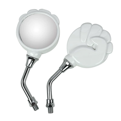 Mirror, Scissor Hand – Motorcycle rearview mirror - white-10-positive-8-positive-for-free