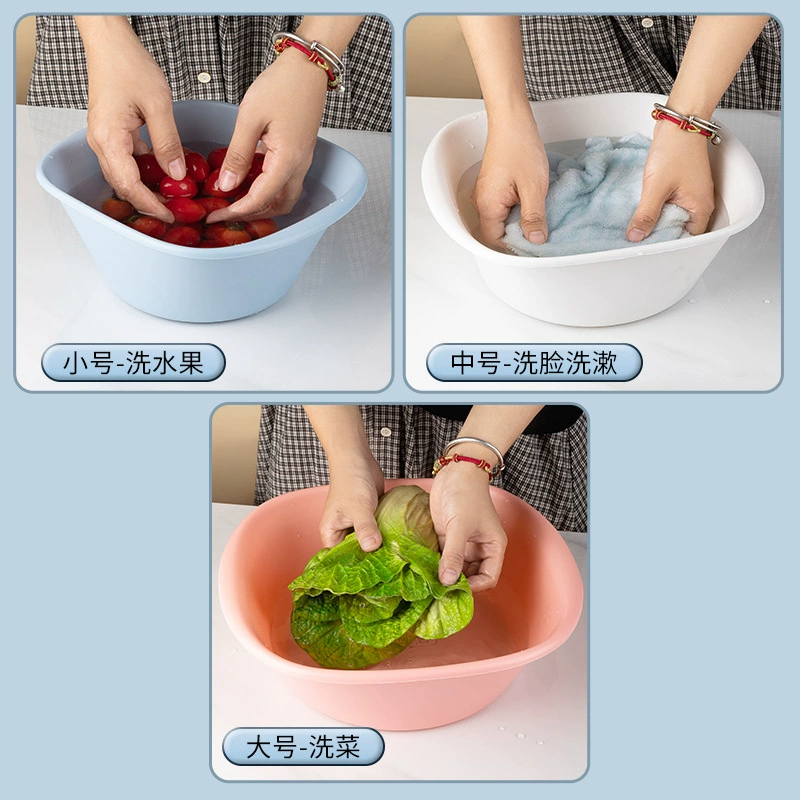 Jusheng Утолщенная пластиковая детская раковина для мытья — безопасна для использования дома от новорожденных до школьников, многоцветная