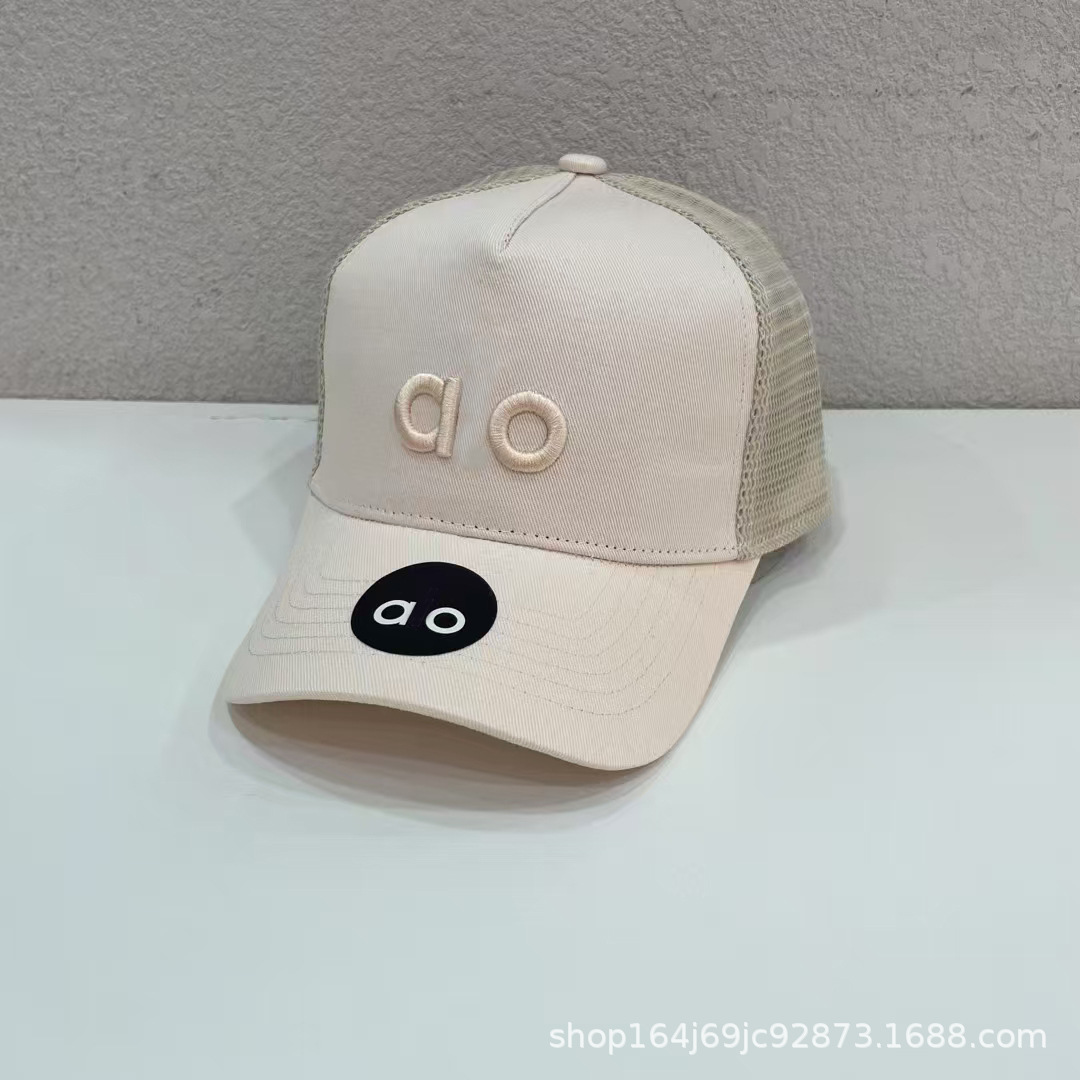 La nueva gorra de béisbol de malla alo bordado sombrero de techo rígido gorra de visera marca de moda sombrero de protección solar casual transpirable