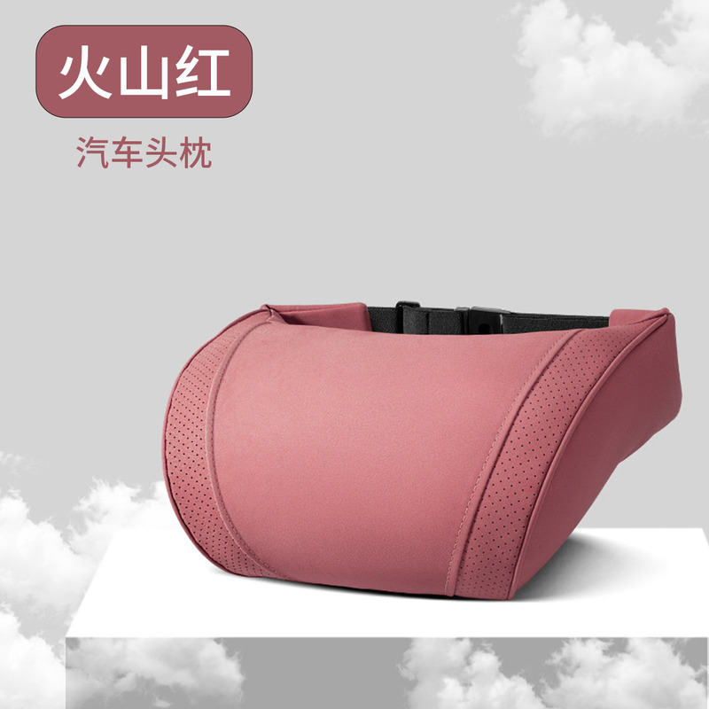 汽车车内套件皮革绒冬季 汽车护颈枕带插扣车载座椅靠枕腰靠套装|undefined