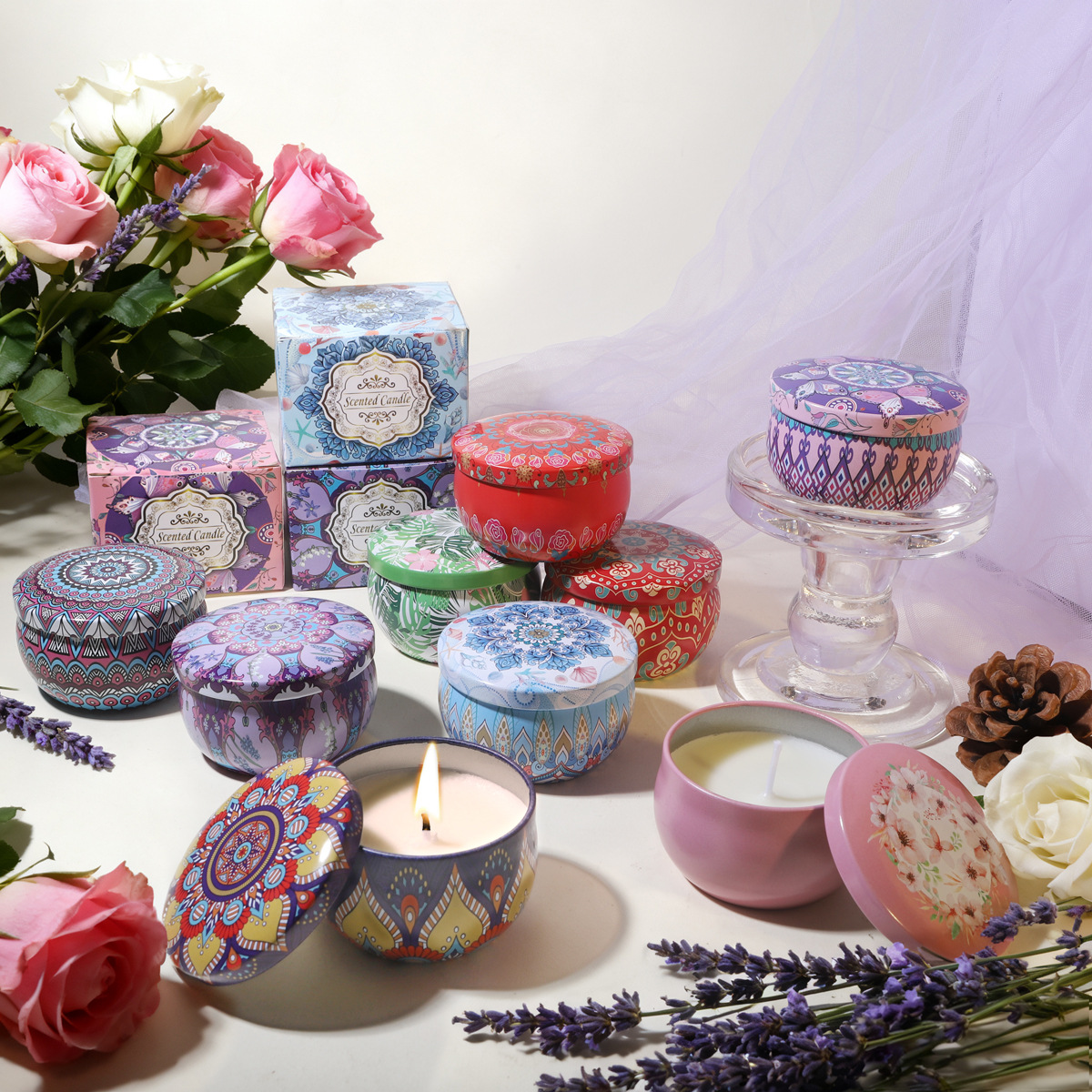 ¿El pollo de banana transfronterizo? Regalos de cumpleaños de bodas cera de plantas flores aromáticas velas aromáticas