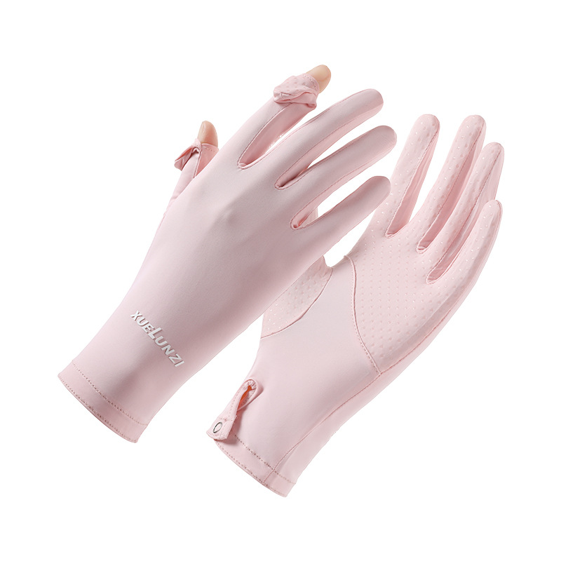 Guantes de protección solar, protección para mujer de verano, protección UV, conducción de seda de hielo, bicicleta eléctrica al aire libre, guantes cortos delgados image 13