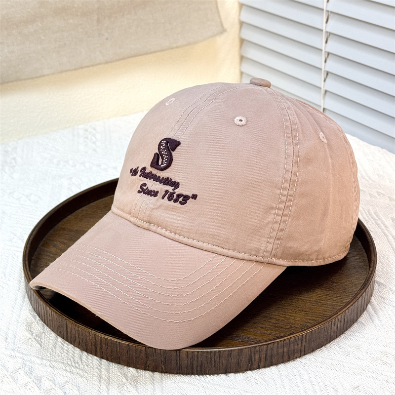 Marca de moda coreana S letras bordadas sombrero de béisbol para hombres y mujeres primavera y verano estilo coreano amplio amplio sombrero de sombra de pato