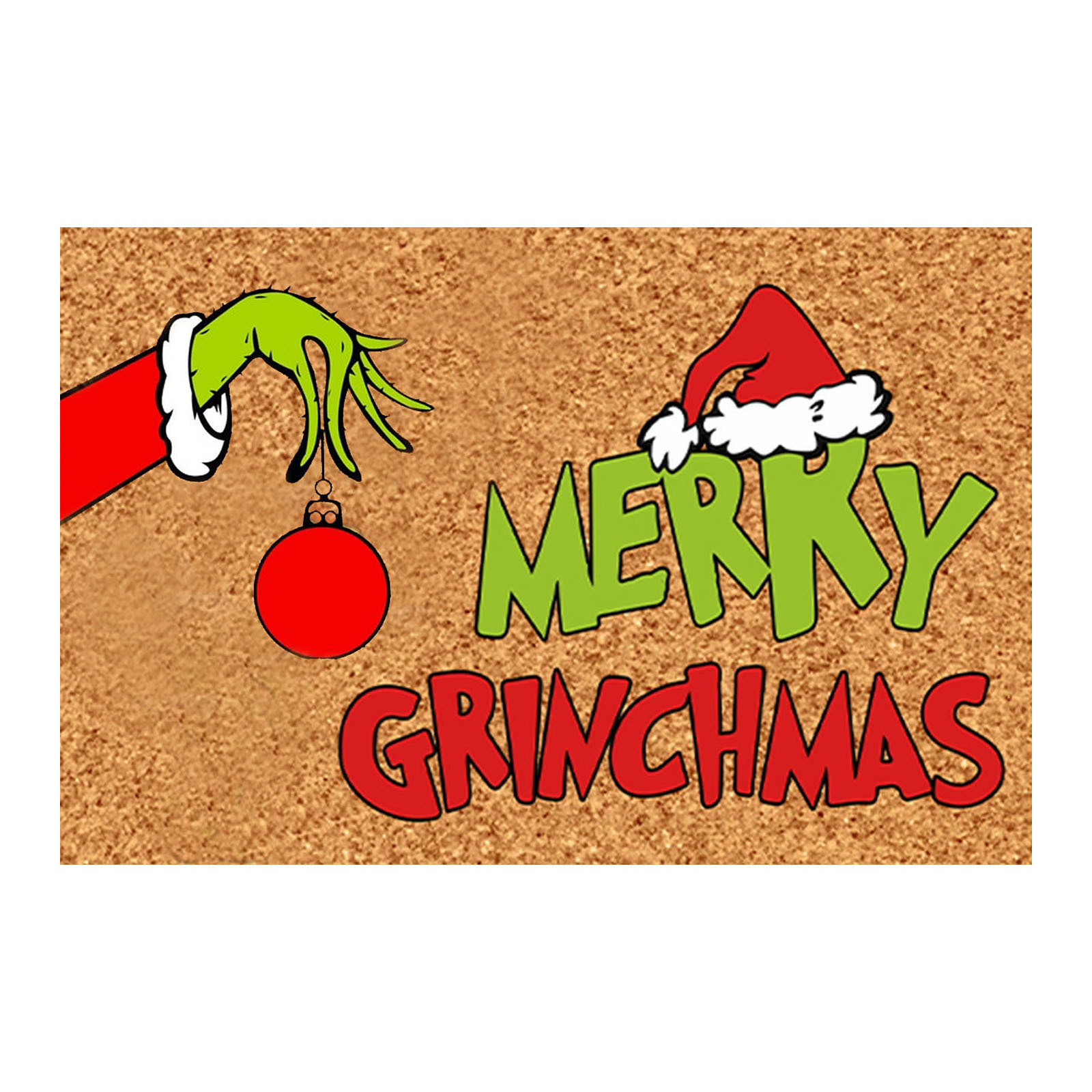En stock Grinch alfombra del piso transfronterizo alfombra de Navidad alfombra de puerta de vacaciones verde payaso alfombra del piso