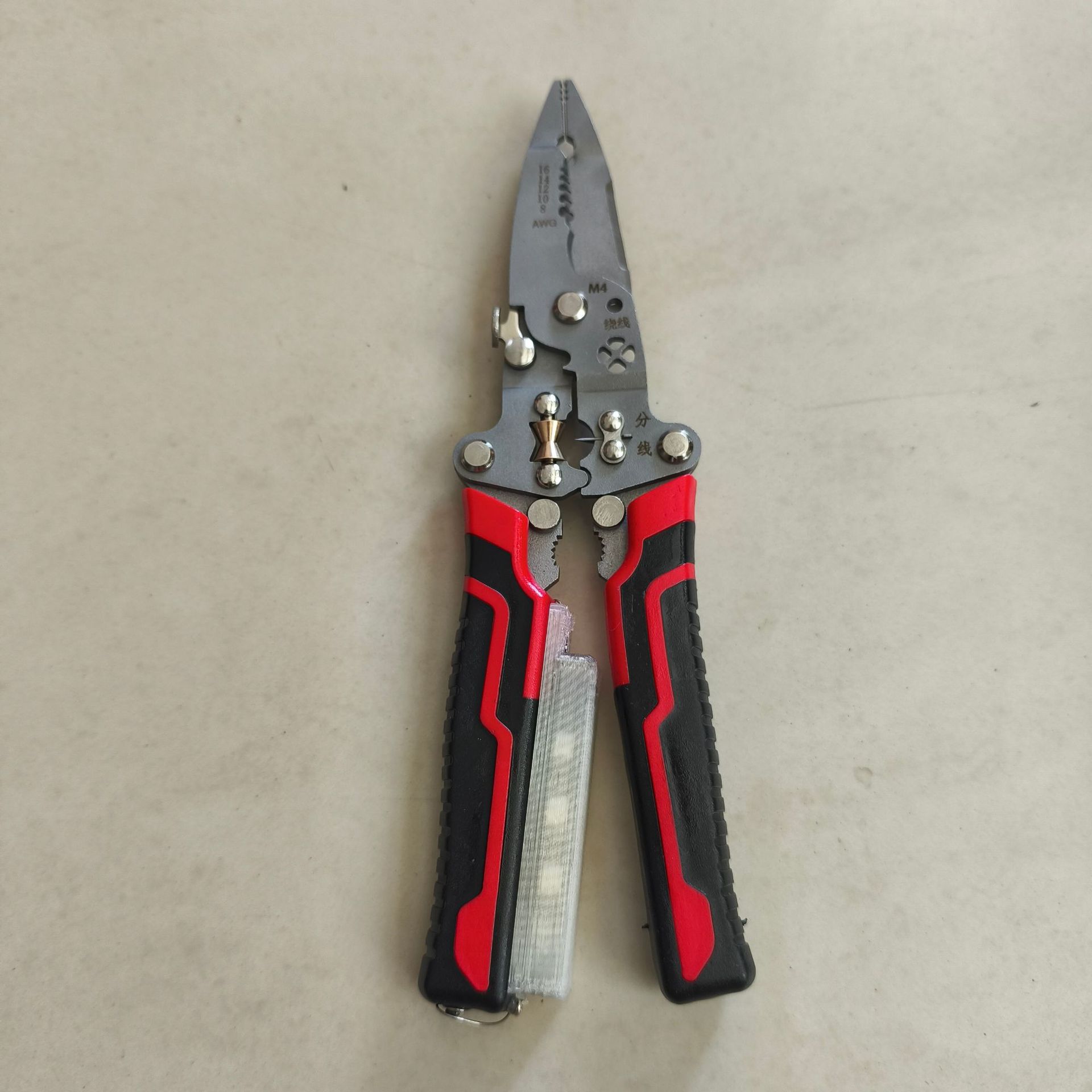 多功能折叠剥线钳线压线剪切锋利分线绕线带灯显示带测电笔剥线钳