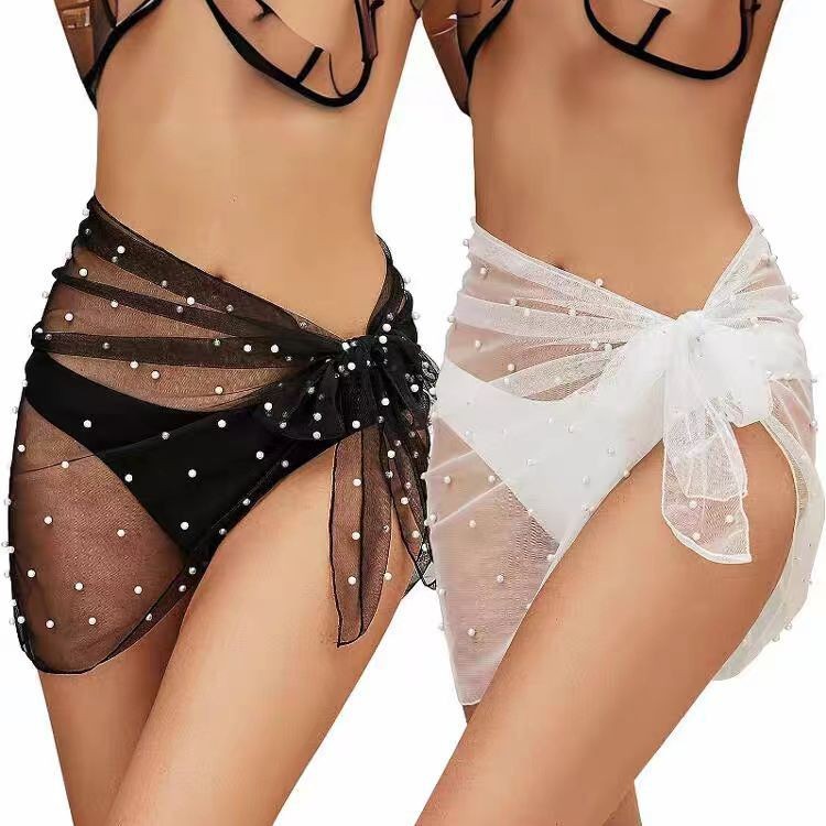 Comercio exterior triangular toallas de playa de perlas sexuales bikini camisa de baño