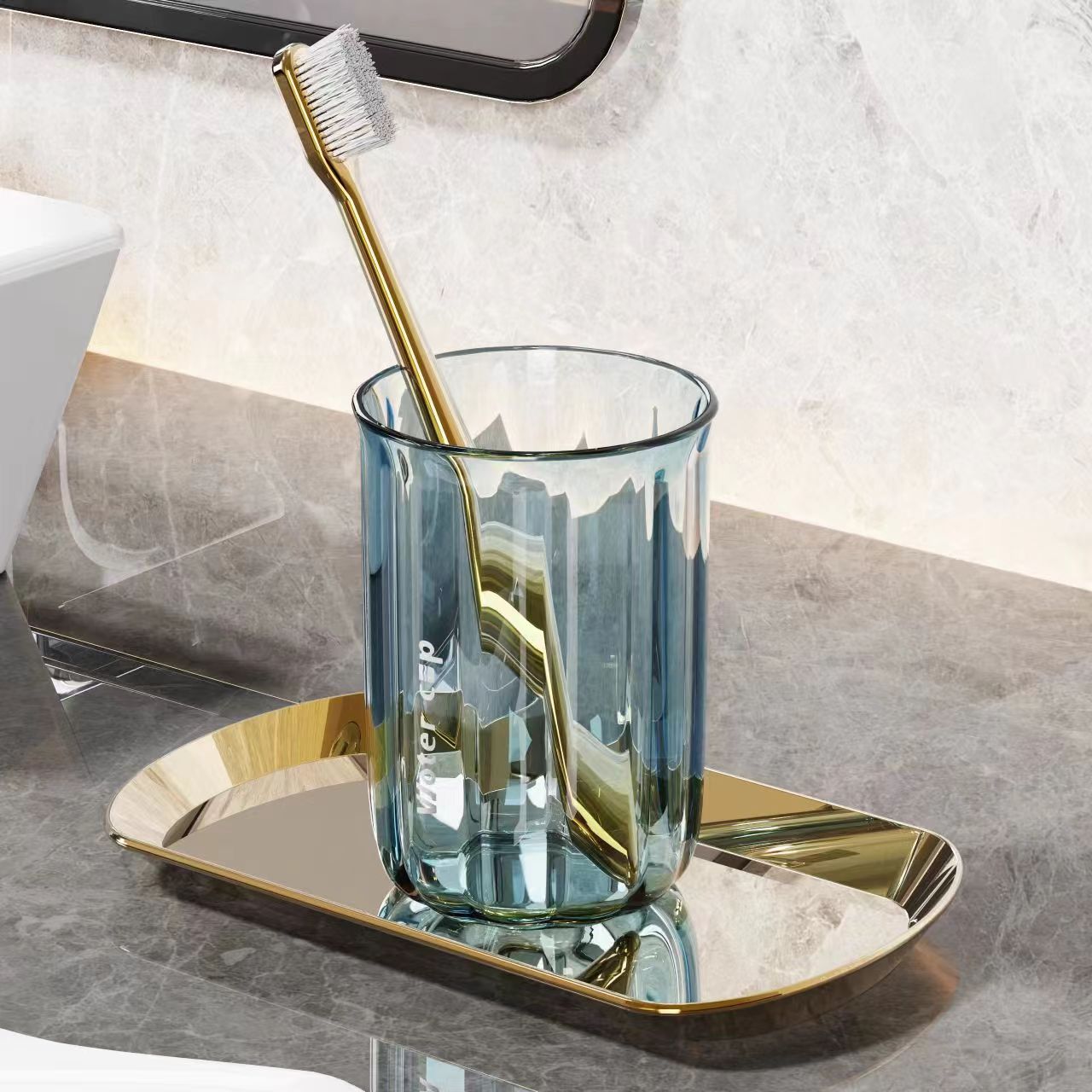 Taza de dientes cepillo de dientes tipo pared sin perforación inodoro aparatos dentales eléctricos enjuague bucal porta taza conjunto familiar